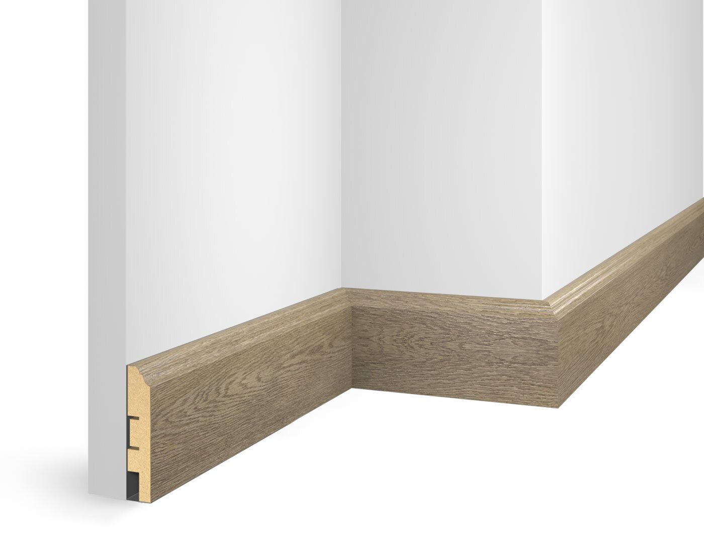 Плинтус МДФ ламинированный Cosca Decor NanoFlex EP07 Дуб Корсика 2400×80×16